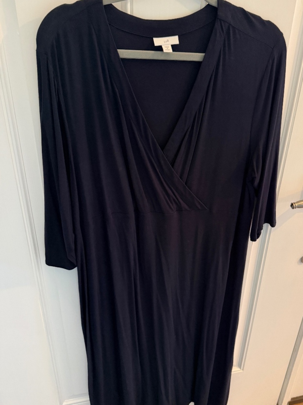 J. Jill 1X deep navy faux wrap dress